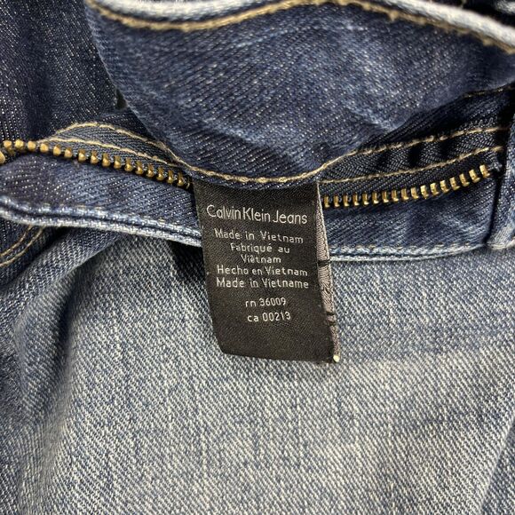 Calvin Klein Jeans Bootcut Jeans Mens 30x30 Denim Medium Wash Faded Mid Rise - Picture 12 of 16